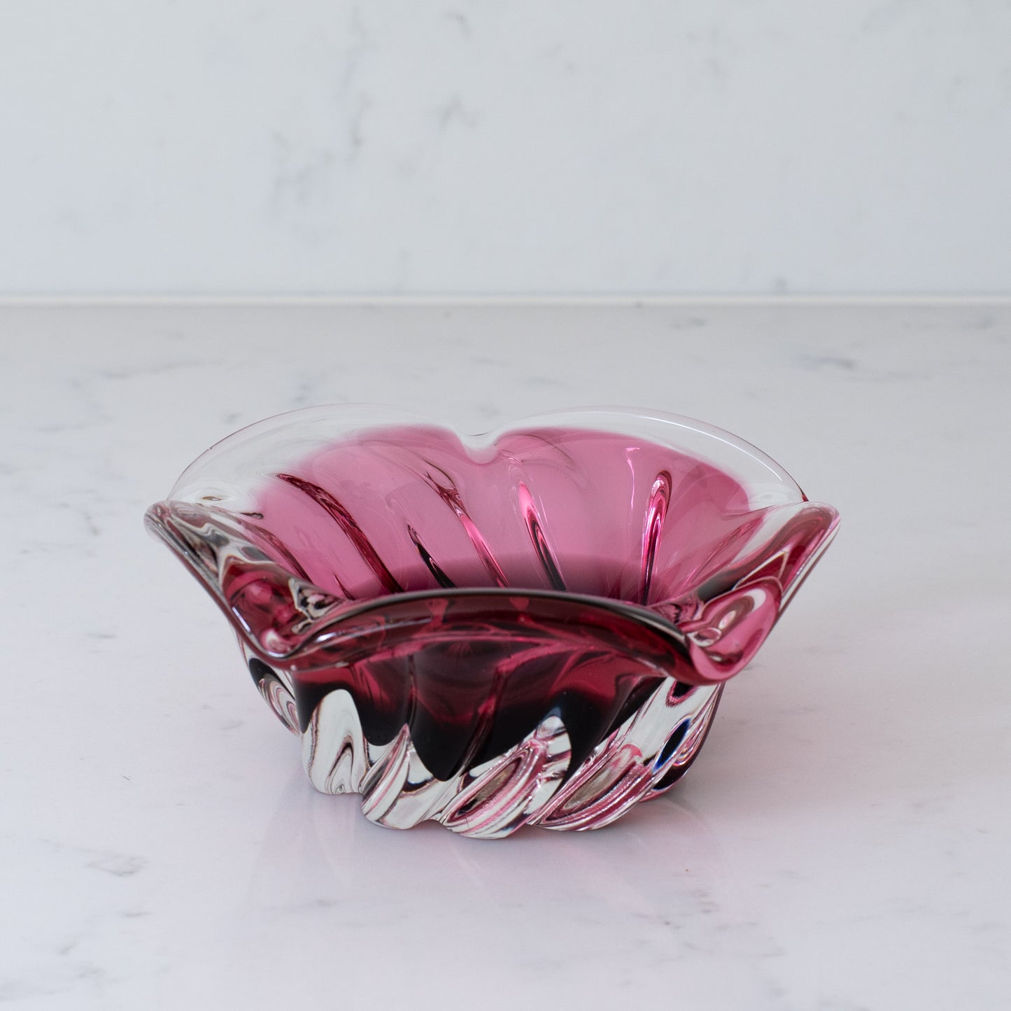Mid-century Czech glass ashtray